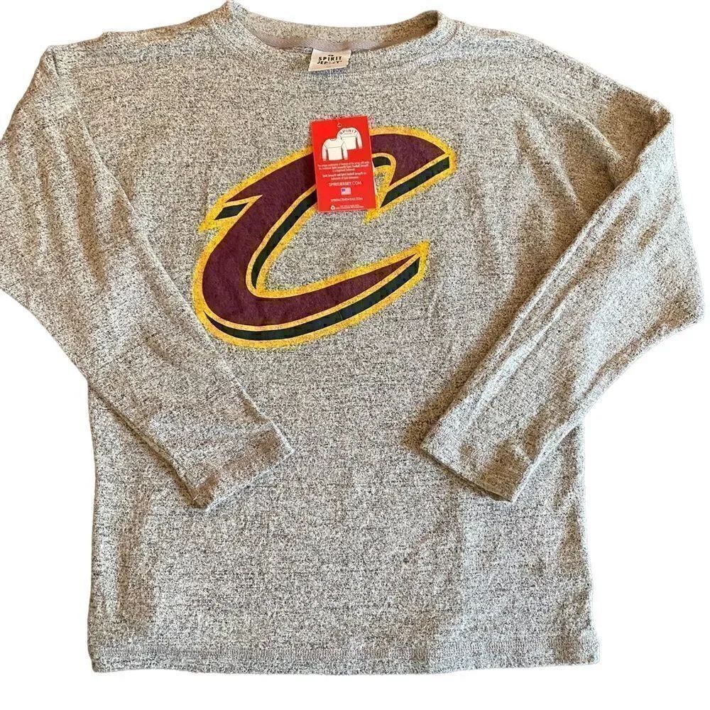 Spirit Jersey Women’s soft NEW cavaliers Cleveland long sleeve crew neck XS